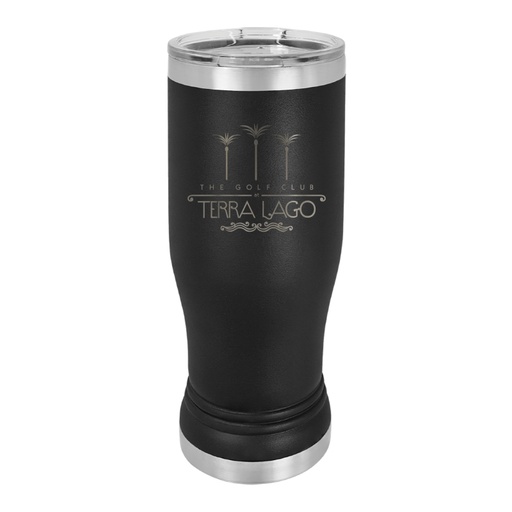 14 OZ. BLACK POLAR CAMEL STAINLESS PILSNER WITH LID